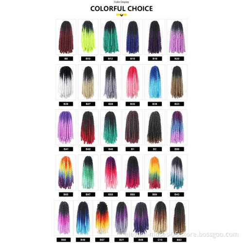 wholesale 8inch marley spring senegalese  Ombre Colorful jumbo braid passion twist crochet synthetic hair extension